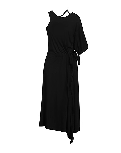 YOHJI YAMAMOTO Midi dress Black 90% Cotton, 10% Cashmere