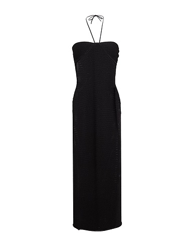 JACOB LEE Midi dress Black 52% Viscose, 24% Nylon, 24% Cotton