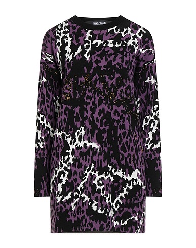 JUST CAVALLI Sheath dress Plum 72% Viscose, 28% Polyester