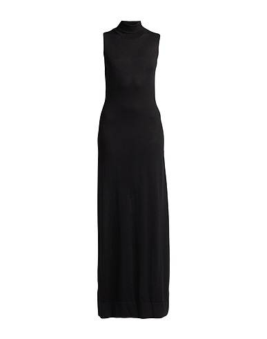 FABIANA FILIPPI Long dress Black 70% Cashmere, 30% Silk
