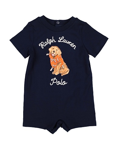 POLO RALPH LAUREN Baby jumpsuit  JERSEY SHORTALL
 Midnight blue 100% Cotton