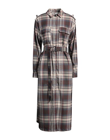 JULIA JUNE Midi dress Beige 62% Polyester, 35% Viscose, 3% Elastane