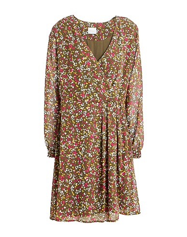 VILA Short dress Military green 100% Polyester
