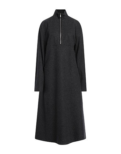 JIL SANDER Long dress Charcoal 100% Virgin Wool