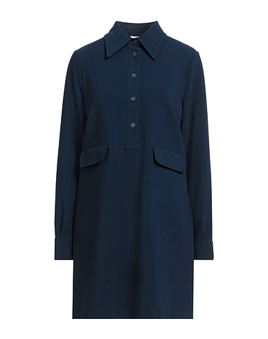 OTTOD'AME Vestito chemisier Blu navy 63% Poliestere, 32% Viscosa, 5% Elastan