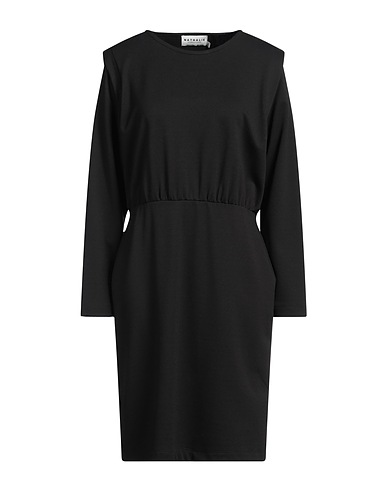 NATHALIE VLEESCHOUWER Midi dress Black 60% Rayon, 32% Polyamide, 8% Elastane