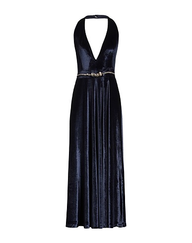 NORA BARTH Robe longue Bleu nuit 52% Polyester, 35% Viscose, 10% Coton, 3% Élasthanne