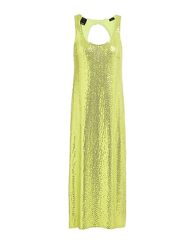 PINKO Robe à paillettes Vert lime 91% Polyamide, 5% Élasthanne, 4% Fibre métallique