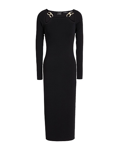 PINKO Elegant dress Black 63% Viscose, 37% Polyamide, Aluminum