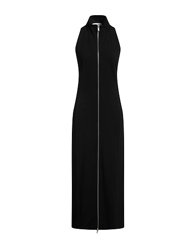 ERIKA CAVALLINI Long dress Black 67% Viscose, 28% Polyamide, 5% Elastane