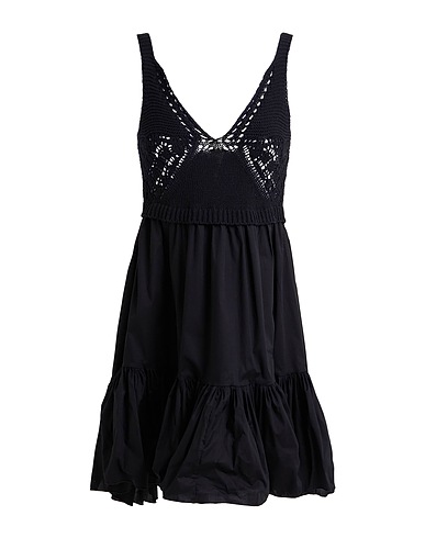 PINKO Short dress Black 75% Cotton, 24% Polyester, 1% Viscose