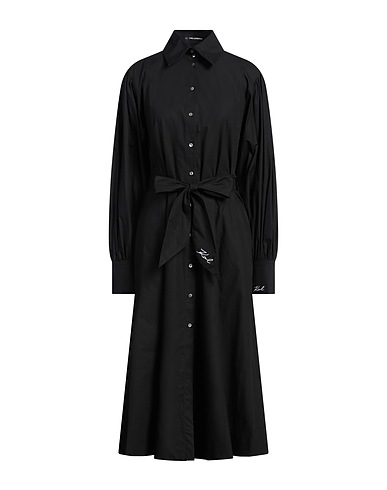 KARL LAGERFELD Midi dress Black 100% Organic cotton