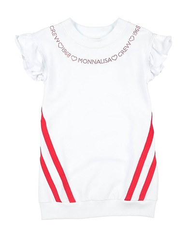 MONNALISA Dress White 95% Cotton, 5% Elastane