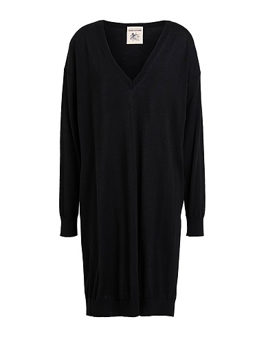 SEMICOUTURE Jumper Black 100% Virgin Wool, Acetate, Viscose