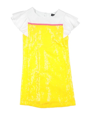 MONNALISA Dress Yellow 100% Polyester, Cotton