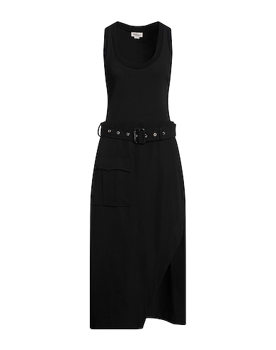 MCQUEEN Midi dress 92% Cotton, 8% Elastane, Wool