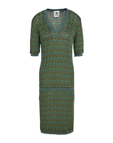 M MISSONI Tubino Verde militare 44% Viscosa, 30% Cotone, 15% Lana, 8% Fibra di metallo, 3% Poliammide