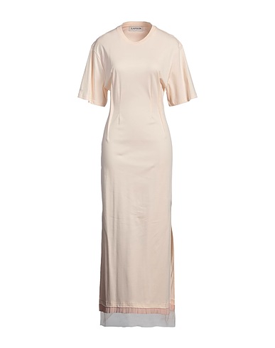 LANVIN Midi dress Light pink 100% Cotton, Polyamide