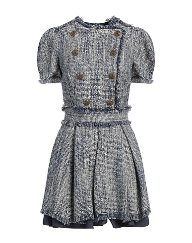 ELISABETTA FRANCHI Short dress Navy 71% Cotton, 17% Acrylic, 8% Polyester, 4% Elastane