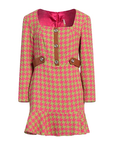 SAHOCO Short dress Magenta 67% Cotton, 30% Polyester, 3% Elastane
