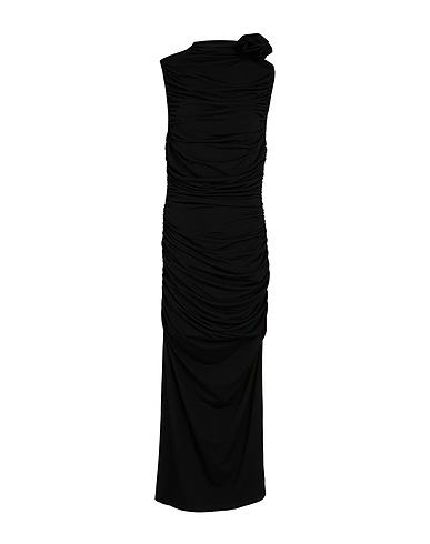 MISHA Long dress Black 95% Polyester, 5% Elastane
