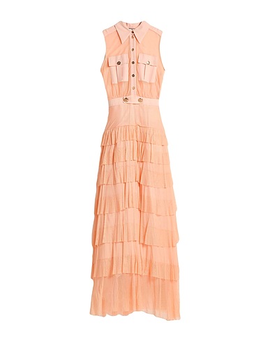 ELISABETTA FRANCHI Vestito estivo RED CARPET Salmone 100% Viscosa, Poliestere