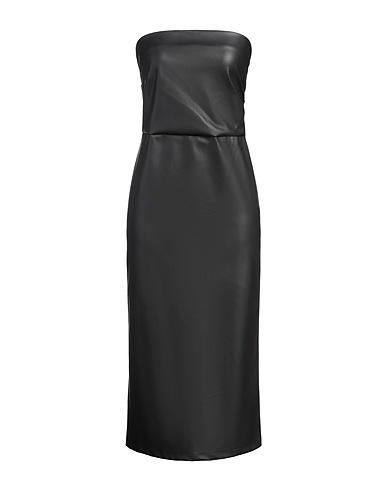 DIXIE Midi dress Black 100% Polyurethane