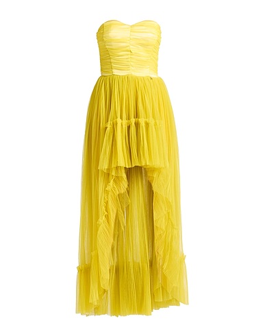 ELISABETTA FRANCHI Long dress Lime green 100% Polyamide