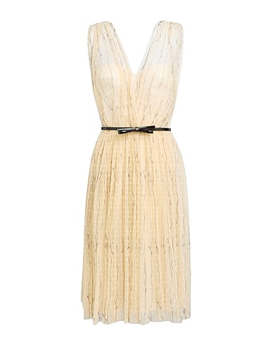 ELISABETTA FRANCHI Midi-Kleid Beige 100% Polyester, Polyamid, Elastan