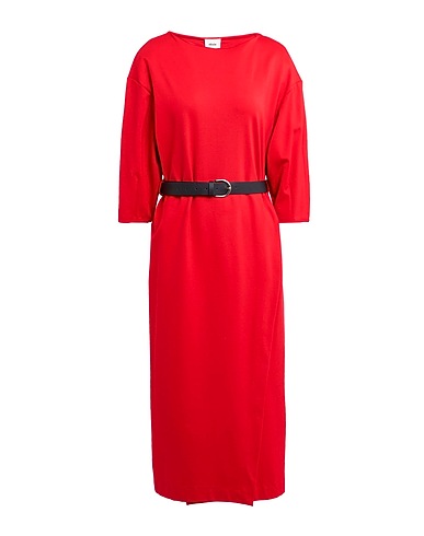 DIXIE Midi dress Red 65% Viscose, 30% Polyamide, 5% Elastane