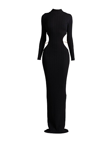 ELISABETTA FRANCHI Long dress RED CARPET Black 80% Viscose, 20% Polyamide