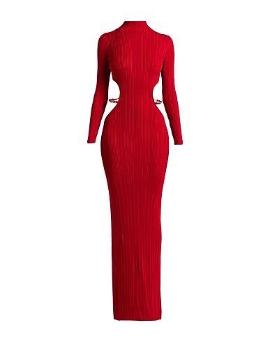 ELISABETTA FRANCHI Langes Kleid RED CARPET Ziegelrot 80% Viskose, 20% Polyamid