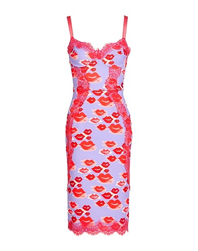 ELISABETTA FRANCHI Midi dress Lilac 95% Polyester, 5% Elastane, Polyamide, Cotton