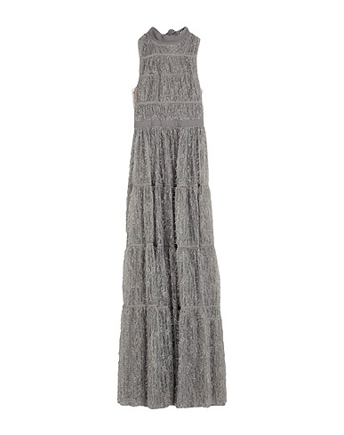 ELISABETTA FRANCHI 롱 원피스 RED CARPET 라이트 그레이 100% 폴리에스테르