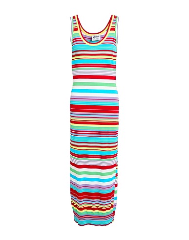MOSCHINO JEANS Midi dress Red 83% Viscose, 17% Polyester