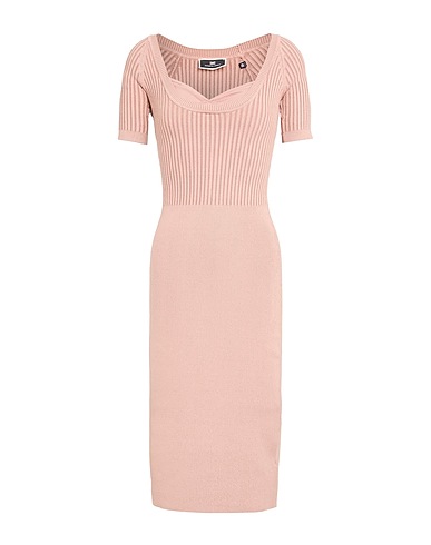 ELISABETTA FRANCHI Midi dress Blush 65% Silk, 25% Polyamide, 10% Elastane