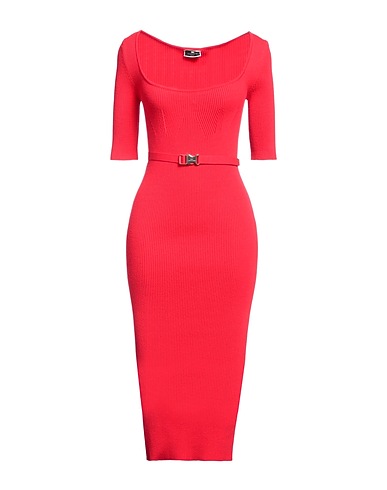 ELISABETTA FRANCHI Tubino Rosso 70% Viscosa, 30% Poliestere