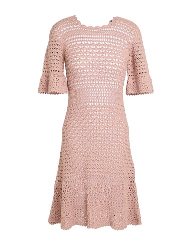 ELISABETTA FRANCHI Short dress Light brown 50% Wool, 50% Acrylic
