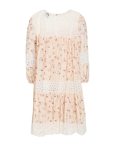 DIXIE Short dress Ivory 100% Cotton, Polyester