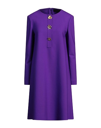 OSCAR DE LA RENTA Vestito corto Viola 94% Lana Vergine, 5% Elastan, 1% Altre Fibre