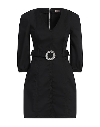 LIU •JO Short dress Black 66% Cotton, 30% Polyester, 4% Elastane