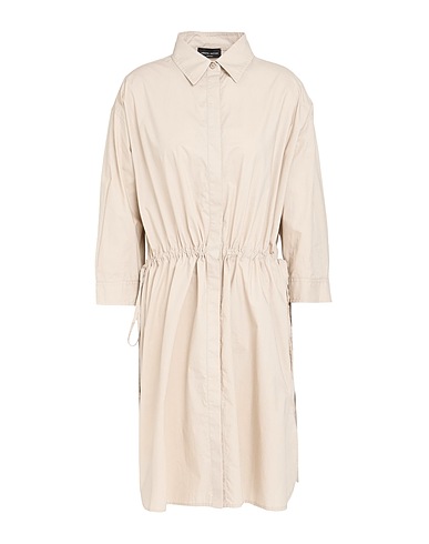 ROBERTO COLLINA Hemdkleid Sand 100% Baumwolle