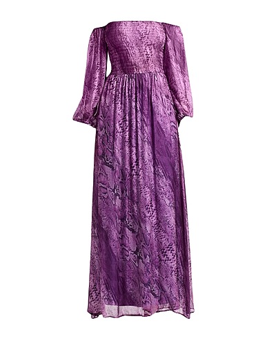 LIU •JO Long dress Purple 50% Silk, 50% Viscose