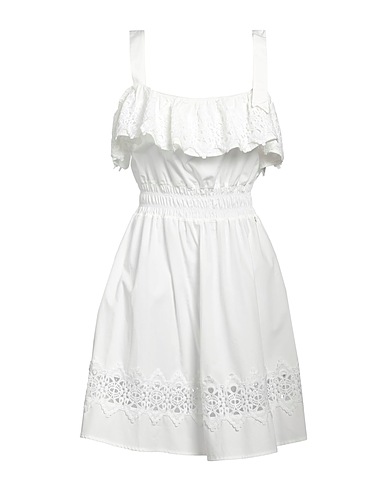 LIU •JO Short dress White 100% Cotton, Polyester