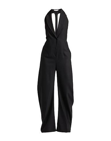 ALESSANDRO VIGILANTE Jumpsuits and Overalls Black 98% Virgin Wool, 2% Elastane