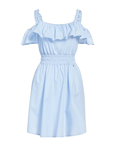 LIU •JO Short dress Sky blue 100% Cotton