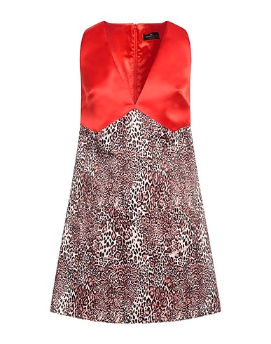 ELISABETTA FRANCHI Short dress Tomato red 100% Polyester