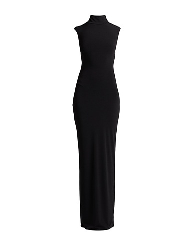 ALESSANDRO VIGILANTE Long dress Black 95% Polyester, 5% Elastane