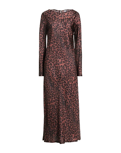 ALBERTO BIANI Long dress Chocolate brown 100% Silk