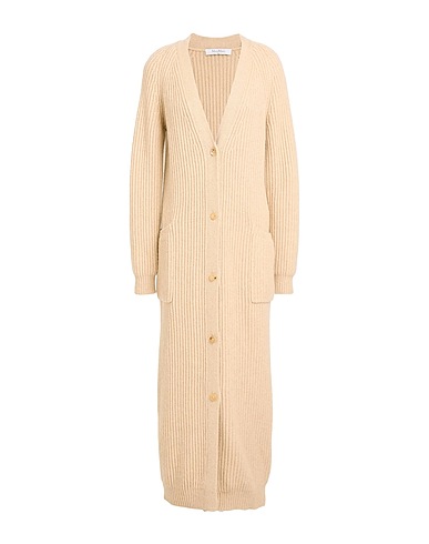 MAX MARA Cardigan SFILATA Sand 70% Wool, 30% Cashmere, Cow leather